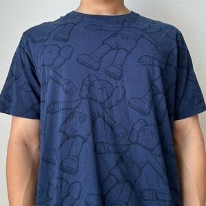 Uniqlo x Kaws AOP Graphics Blue Tee Shirt